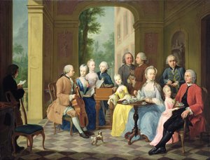 ティマーマン家の肖像、1758 作： Johann Heinrich Tischbein