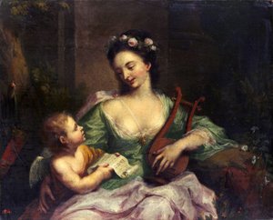 九つのミューズ - エラト（抒情詩） 作： Johann Heinrich Tischbein