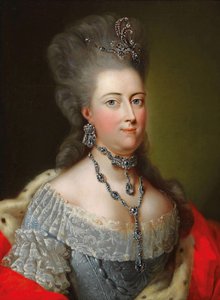 ブランデンブルクシュヴェット1745-1800のマルグラヴィーヌフィリピンの肖像、ヘッセンカッセルのランドグラヴィーネ。 作： Johann Heinrich Tischbein