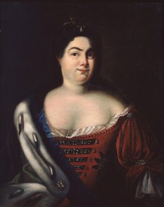 女帝エカチェリーナ1世の肖像1684-1727、18世紀初頭。 作： Johann Heinrich Wedekind