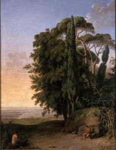 フラスカーティ近くの風景、1783 作： Johann Heinrich Wilhelm Tischbein