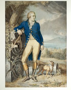 ヨハン・ヴォルフガング・フォン・ゲーテの田舎での肖像（水彩・紙 作： Johann Heinrich Wilhelm Tischbein
