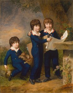 マーティンアントンヘクシャーの子供たち：ヨハングスタフヴィルヘルムモリッツ1797-1865 ...、1805年。 作： Johann Heinrich Wilhelm Tischbein