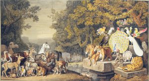 動物の裁判所、ゲーテのカント4世のイラスト「ライネケフックス」 作： Johann Heinrich Wilhelm Tischbein