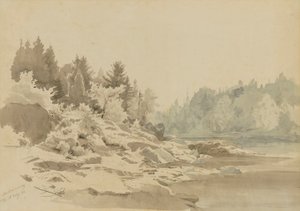 モンモランシー川、ケベック州 作： Johann Hermann Carmiencke