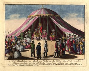 1788 年 9 月、ザクセン＝コーブルクのジョシアス公および将軍によるホティンのパシャの寄託。