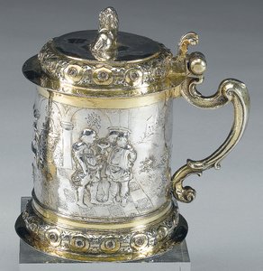 タンカード、ダンツィグ、1680年頃（パーセル・ギルト・シルバー）（469712も参照