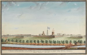 フォート セント ジョージの展望 作： Johann Jacob Ludewig Rothmeyer
