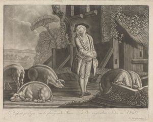 放蕩息子が最大の不幸に陥る 作： Johann Jacobus Haid