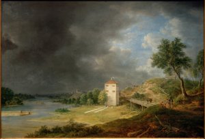 Brunnhaus Brunnthalのイザールの風景 作： Johann Jakob Dorner der Jüngere