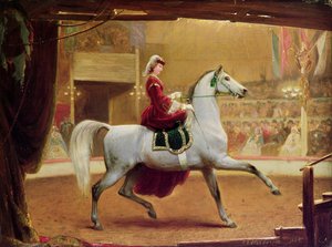サーカスライダー、1865年 作： Johann Jakob Eduard Handwerk