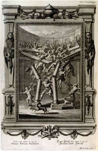 サムソンはバアルの神殿を破壊する 作： Johann Jakob Scheuchzer
