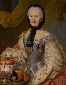 Francoise Christine de Palatinat Soulzbach - プファルツ州スルツバッハのフランシスカ・クリスティーナ (1696-1776) エッセンとソーンの王女修道院長 - ヨハン・ヤコブ・シュミッツ (1724-1810)。 油彩、カンヴァス サイズ : 89x71 cm 個人蔵 作： Johann Jakob Schmitz