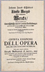 彼の計画された仕事の第5版..。 作： Johann Jakob Schübler