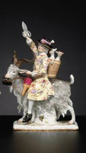 19世紀後半- 20世紀のウェールズの仕立て屋のマイセン像（磁器） 作： Johann Joachim (after) Kändler