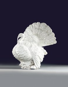七面鳥の雄鶏のマイセンモデル、c.1733（セラミック） 作： Johann Joachim (after) Kändler