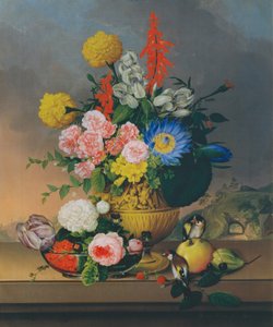 花束のある静物 作： Johann Knapp