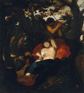 ニンフとシェパード、ca。 1625年。 作： Johann Liss