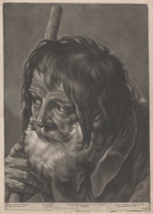 杖を持つ男の肖像 作： Johann Lorenz Haid