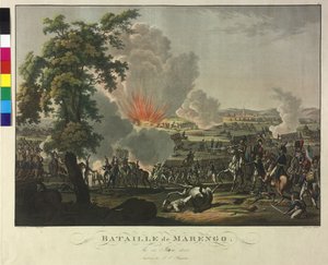 1800年6月14日のマレンゴの戦い（エッチング、アクアチント） 作： Johann Lorenz Rugendas