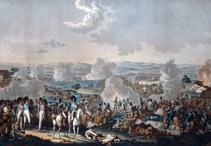 ワグラムの戦い」（1809年） - ルゲンダス、ヨハン・ローレンツ、ザ・ヤング（1775-1826） - アクアチント - 52,8x63,4 - 個人蔵 作： Johann Lorenz Rugendas