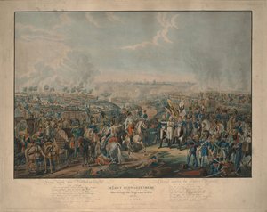 諸国民の戦いの後: 1813 年 10 月 18 日に勝利のニュースをもたらすシュヴァルツェンベルク王子 作： Johann Lorenz Rugendas the Younger