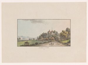 エルラッハのセルリエ城の眺め Le Chateau de Cerlier (オブジェクトのタイトル) スイスの景色（シリーズタイトル） Collection de quelques vues dessinées en Suisse d
