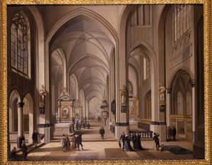 ゴシック様式の教会の内部、1787 作： Johann Ludwig Ernst Morgenstern