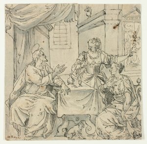 マリアとマルタの食卓におけるキリスト 作： Johann Mathias Kager