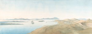 デロス島のパノラマ風景 19世紀初頭～19世紀後半 作： Johann Michael Wittmer