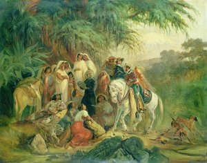 メキシコ、ピコデオリサバのフォークシーン 作： Johann Moritz Rugendas