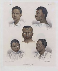 モザンビーク人。 1830年から1835年のブラジルの絵の旅から。 作： Johann Moritz Rugendas