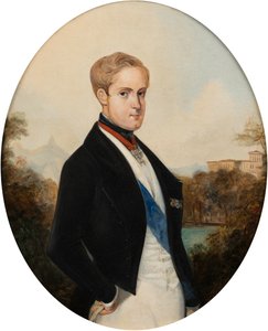 ブラジル皇帝ピョートル 2 世の肖像、1825 年から 1891 年、1846 年。 作： Johann Moritz Rugendas