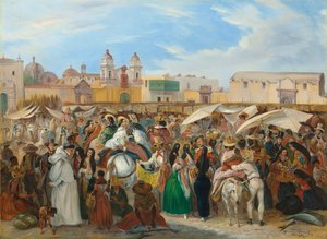 独立市場、リマ、1843 作： Johann Moritz Rugendas