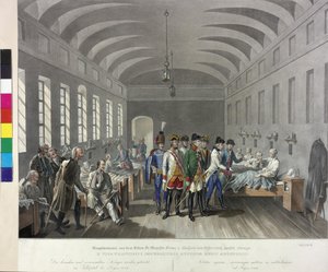 ルゴジの野戦病院での面会1789年 作： Johann Nepomuk Hoechle