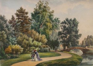 Vlakhernskoye-Kuzminkiエステート、c。 1840 作： Johann Nepomuk Rauch