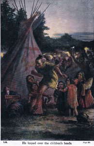 彼は子供の頭を飛び越えました、1910 作： Johann Nepomuk Schonberg