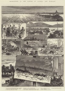 オーストリアとハンガリーのドナウ川の浸水 作： Johann Nepomuk Schonberg