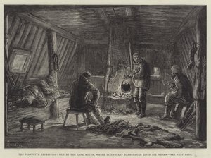 ダネンハウアー中尉が6週間住んでいたジャネット遠征、レナマウスの小屋 作： Johann Nepomuk Schonberg