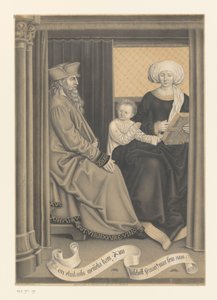 セルヴァティウス司教と女性と子供 ボワセレ兄弟のコレクションからの作品（シリーズタイトル） Galerie des Frères Boisseree (シリーズタイトル) 作： Johann Nepomuk Strixner