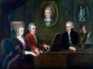モーツァルト家、1780-1781 作： Johann Nepomuk della Croce