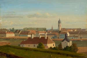 ドナウ運河からレオポルトシュタットまでの景色 作： Johann Peter Krafft