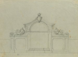アッパー ベルヴェデーレの桃園の噴水 作： Johann Peter Krafft
