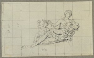 アッパー ベルヴェデーレの桃園の噴水 作： Johann Peter Krafft