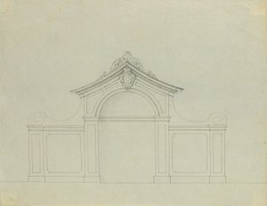 アッパー ベルヴェデーレの桃園の噴水 作： Johann Peter Krafft