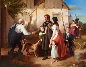 ラントヴェーアマンの帰郷 作： Johann Peter Krafft