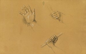 「チロルの自由の戦いのシーン」の手の習作 作： Johann Peter Krafft
