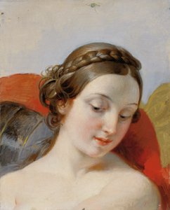 少女の頭部 (「リューディガーとアンジェリカ」のための習作) 作： Johann Peter Krafft