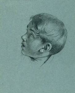 「皇帝フランツのプレスブルグからの帰還」のための少年の頭部習作 作： Johann Peter Krafft