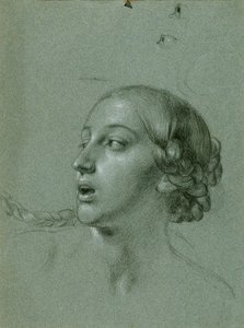 「アリンダルとダウラ」のヘッドスタディ 作： Johann Peter Krafft